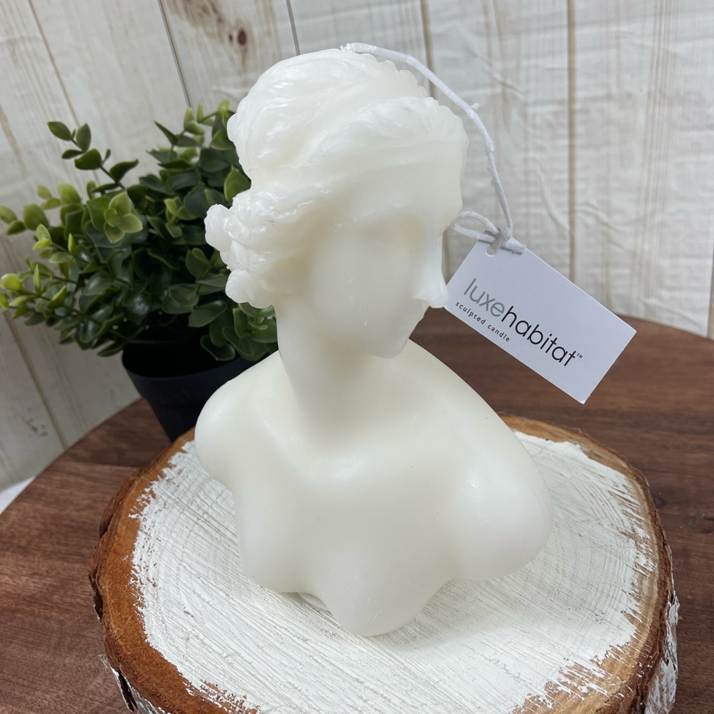 Habitat White Bust Candle